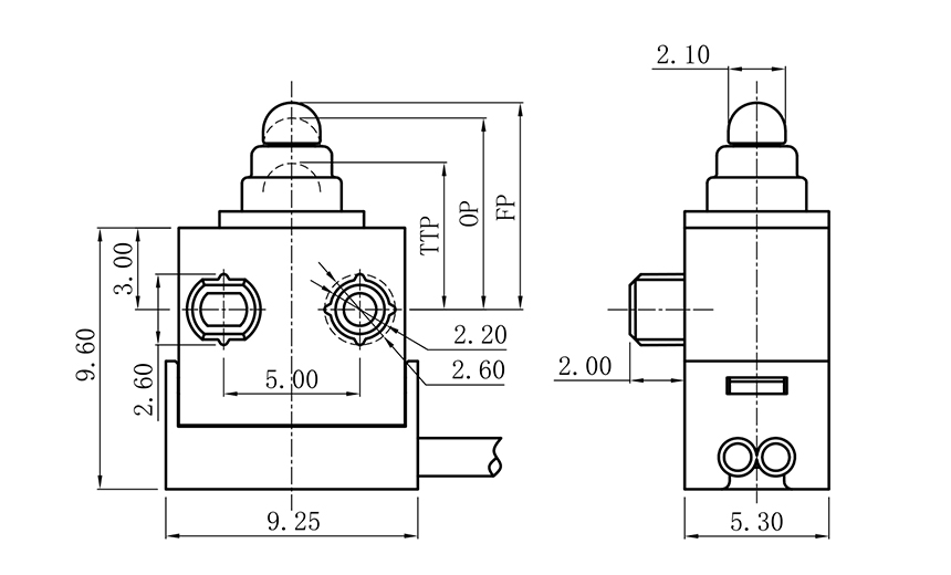 micro switch without lever 6